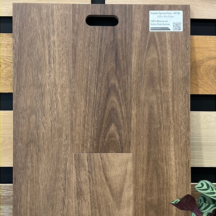 H4196, Hybrid Flooring 7.5mm, Smoked Spotted Gum