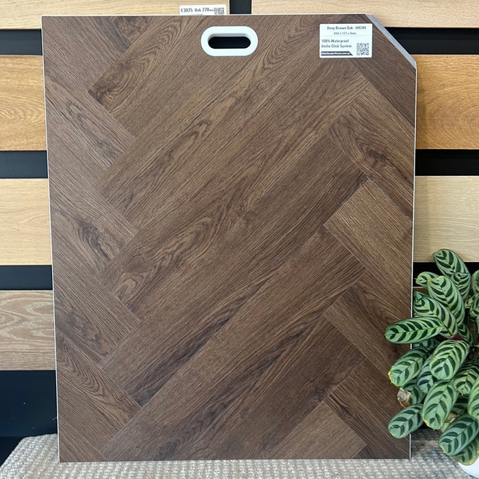 9mm Hybrid Herringbone - Deep Brown Oak (H4244)