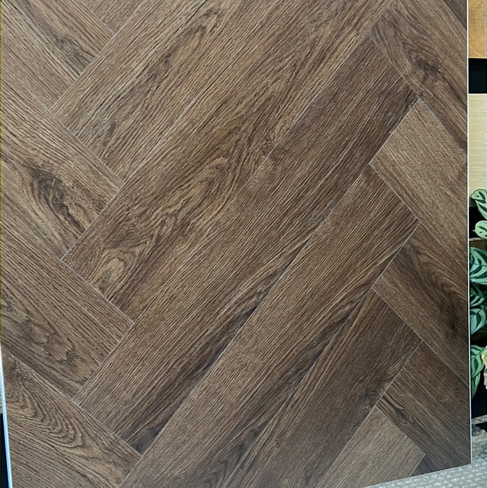 9mm Hybrid Herringbone - Deep Brown Oak (H4244)