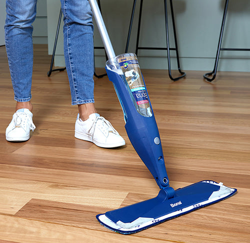 Bona product cleans the floor