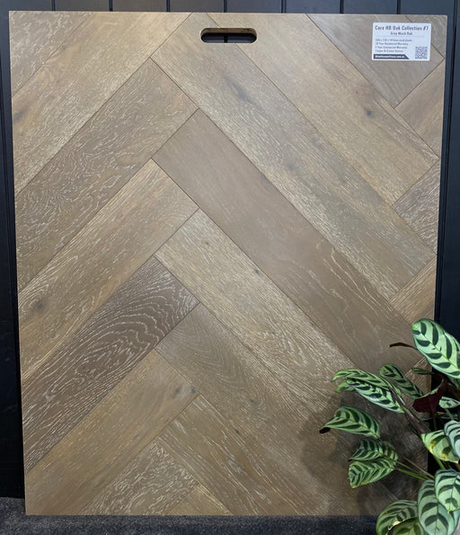 Herringbone Oak Core Collection #7: Grey Wash Oak