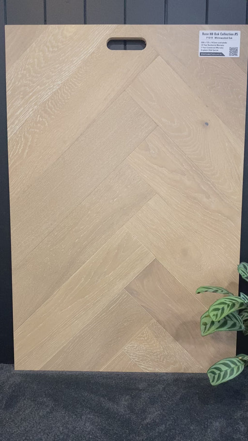 Herringbone Oak Base Collection #5: P1018 - Whitewashed Oak