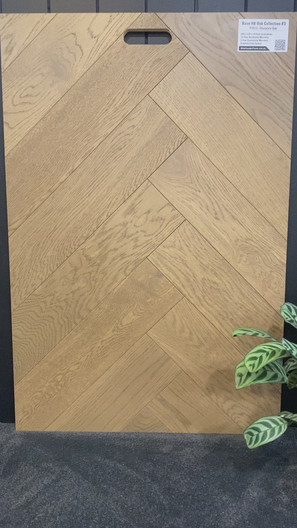 Herringbone Oak Base Collection #3: P1012 - Chocolate Oak