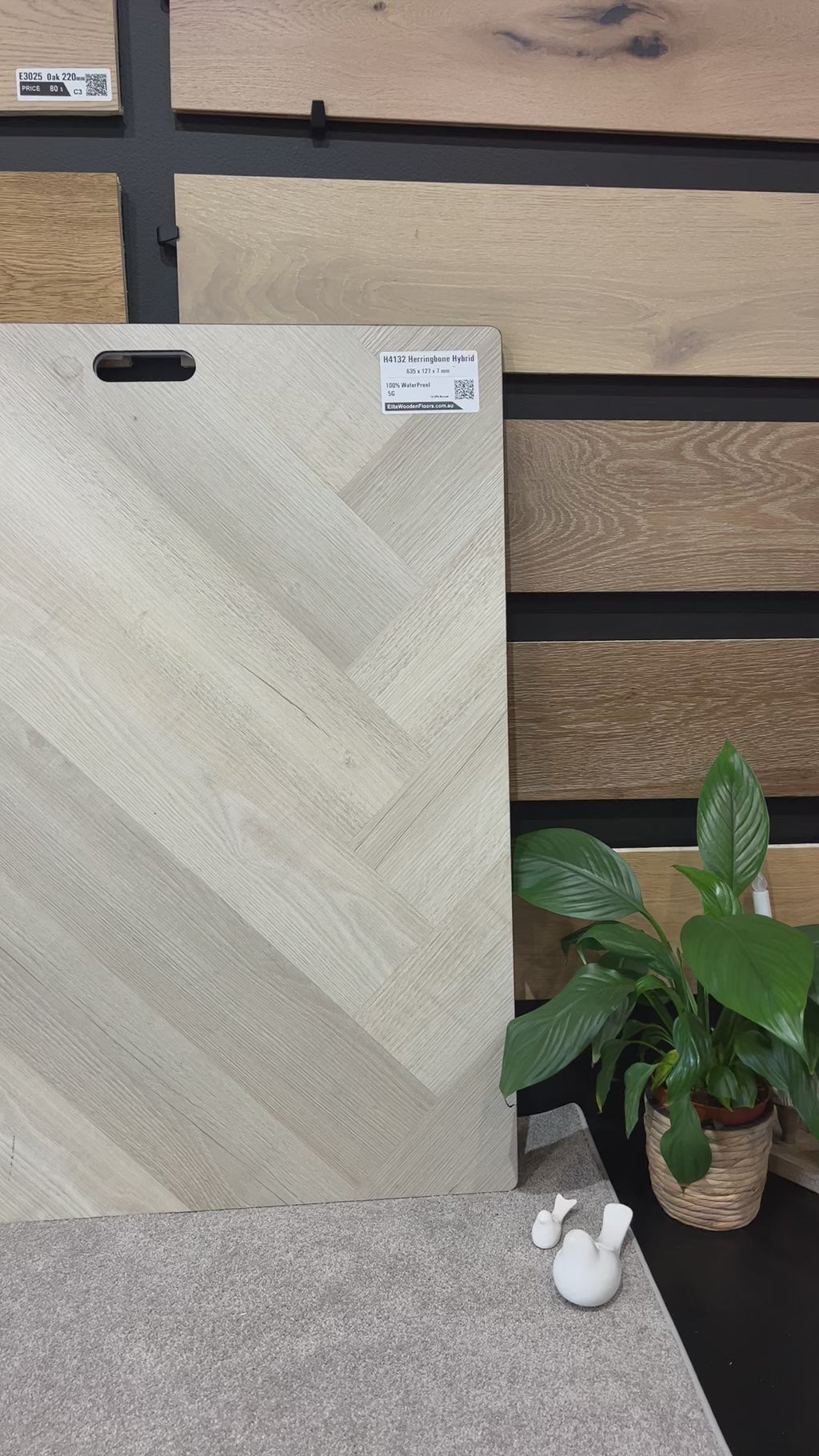 H4132 Luxury HerringBone Hybrid Flooring 7mm